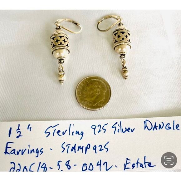 Sterling Silver Dangle Earrings-SOLD!! - Picture 4 of 7